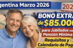 Argentina Marzo 2026: Bono Extra de $85.000 para Jubilados con Pensión Mínima, Requisitos y Calendario de Pago de ANSES